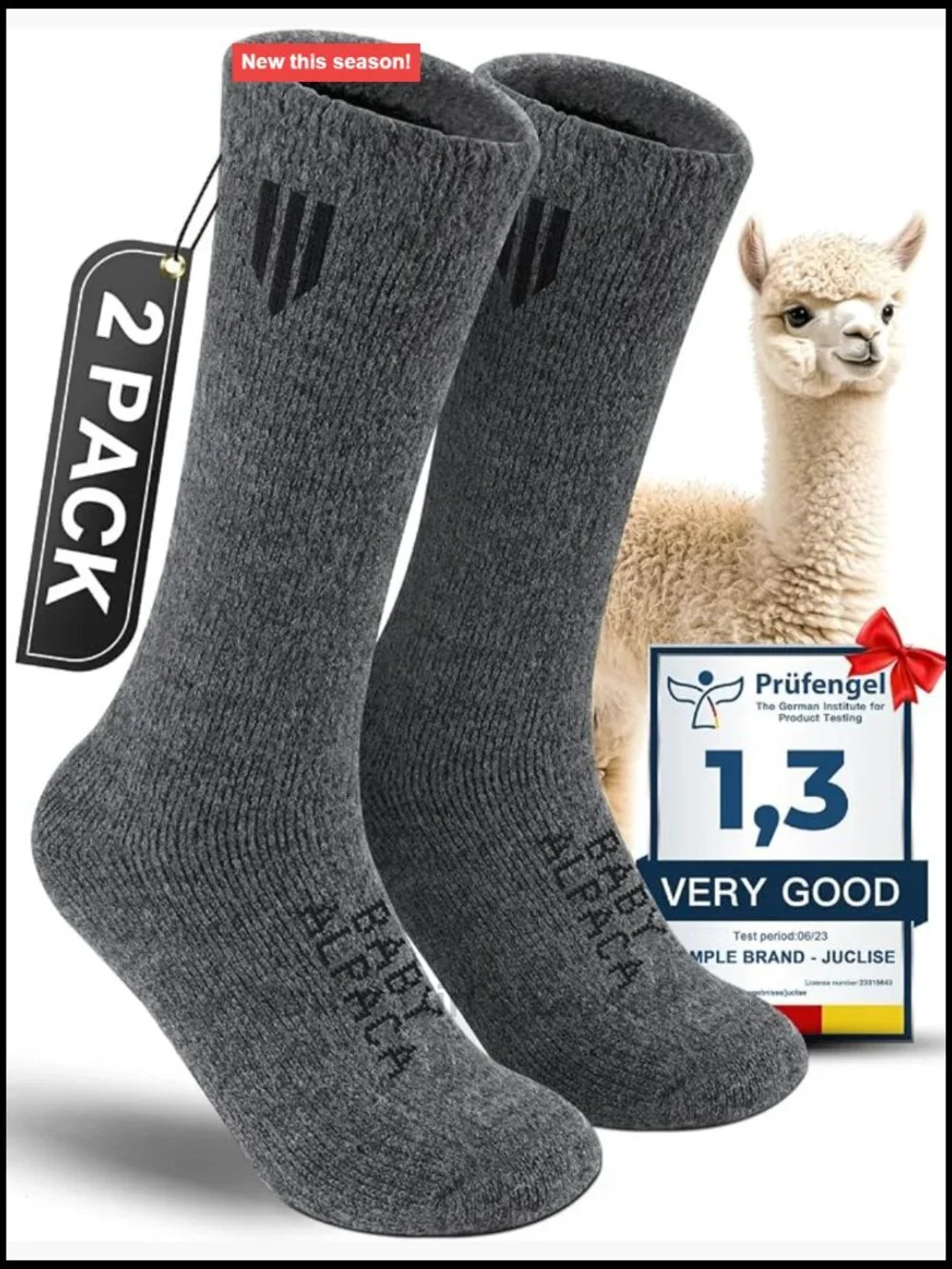 Heavyweight Alpaca Wool Boot Socks Hiking Hunting Moisture Wicking